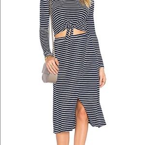 Lovers + Friends Take Me Away Midi Skirt Sz L